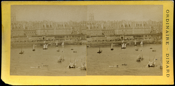 France, Brittany, Ile-et-Vilaine (35), Saint Malo: Regates in the port of Saint Malo, 1865 - serie 'ordinary-dinard'