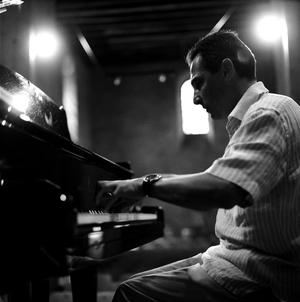 Portrait of Michel Dalberto (born 1955), French pianist. Festival du Perigord noir, August 2004.