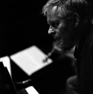 Portrait of Stephen Kovacevich (born 1940), American pianist.