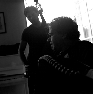 Portrait of Richard Galliano (born 1950), French composer and accordeonist, Corbigny, 2003.