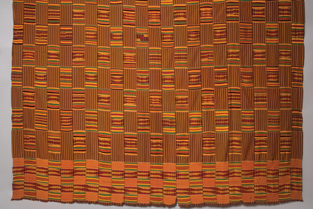 Wrapper (Kente), Akan or Asante people (Ghana), (cotton, rayon & dye)