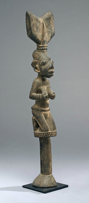Staff (Oshe Shango), Nigeria, early 20th century (wood & pigment)