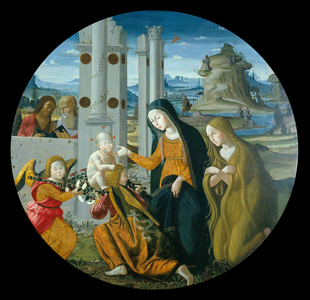 Madonna and Child with Saints and Angels, c.1510-15 (tempera on wood)