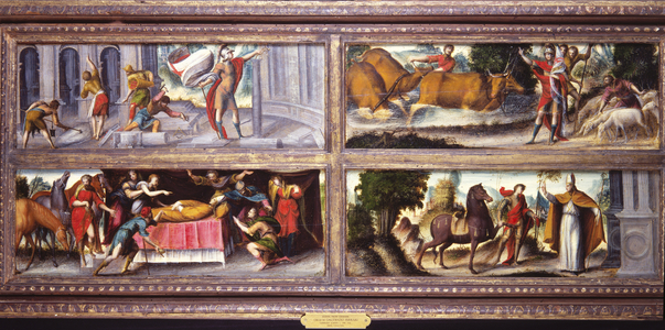 Scenes from Legends (tempera on wood)