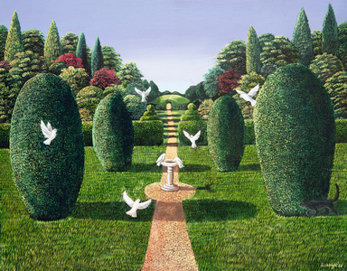 Topiary Garden, 1988 (panel)