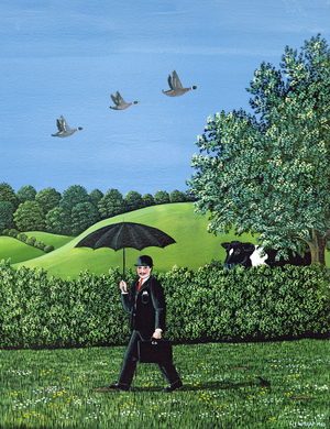 Side Stepping, 1980 (gouache)