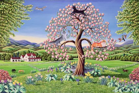 Cats in a magnolia tree, 1993