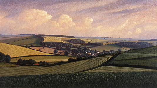 Kingston Deverill, 2005 (tempera on canvas)