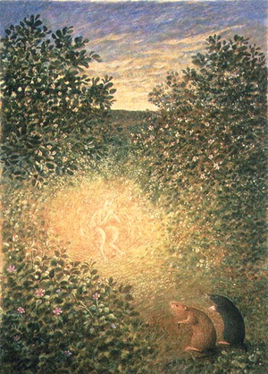 "The Piper at the Gates of Dawn", illustration to 'The Wind in the Willows' by Kenneth Grahame (1859-1932) (tempera on paper)