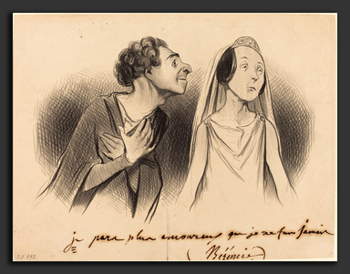 Honore Daumier (French, 1808 - 1879), Je pars plus amoureux que jamais, 1841, lithograph
