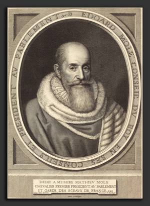 Robert Nanteuil (French, 1623 - 1678), Edouard Mole, 1653, engraving ©LisztCollection/Leemage