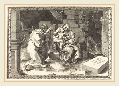 Robert Nanteuil, French (1623-1678), The Holy Family, 1645, engraving ©LisztCollection/Leemage