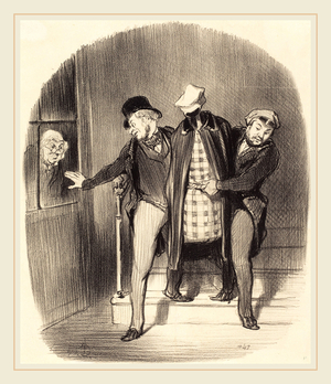 Honore Daumier (French, 1808-1879), Un Demenagement furtif, 1847, lithograph