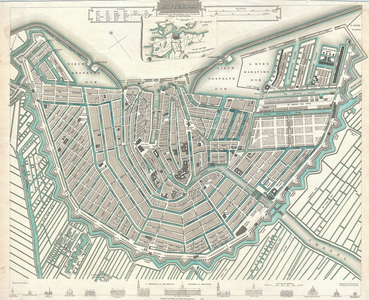 1835, S.D.U.K. City Map or Plan of Amsterdam, The Netherlands