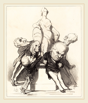Honore Daumier (French, 1808-1879), Ils pretendent qu'ils la soutiennent, 1849, lithograph