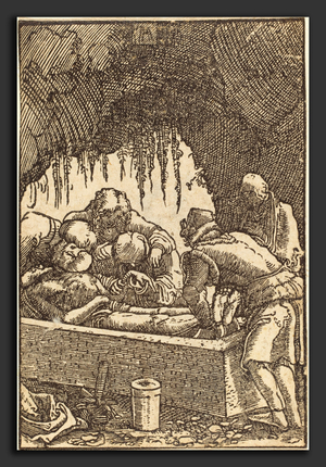 La mise au tombeau - Albrecht Altdorfer (German, 1480 or before - 1538), The Entombment, c. 1513, woodcut