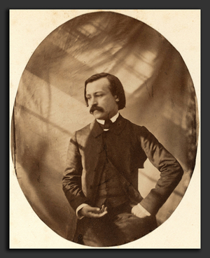 Portrait de Paul Meurice (118118-1905) - Francois-Paul Meurice, 1854, salted paper print from collodion negative mounted on paperboard