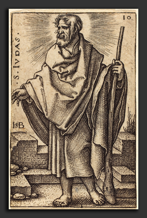 Saint Judas Thadee (Jude de Jacques) - Sebald Beham (German, 1500 - 1550), Judas Thaddaeus, engraving
