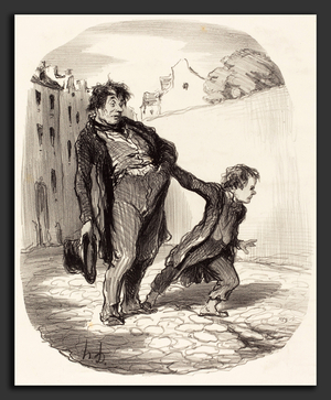 Honore Daumier (French, 1808 - 1879), Un Fils modele, 1847, lithograph