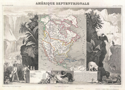 1852, Levasseur Map of North America, w- Republic of Texas