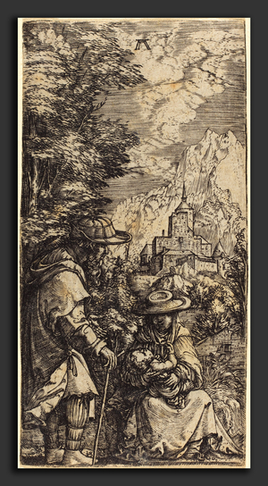 Le repos pendant la fuite en Egypte - Albrecht Altdorfer (German, 1480 or before - 1538), The Rest on the Flight into Egypt, c. 1515-1519, engraving