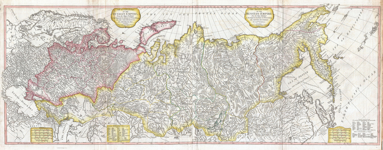 1794, Laurie and Whittle Wall Map of Russia, 1794 - 1812