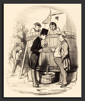 Honore Daumier (French, 1808 - 1879), Comment trouvez-vous ce petit vin-la, 1845, lithograph
