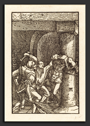 La flagellation du Christ - Albrecht Altdorfer (German, 1480 or before - 1538), Christ Scourged, c. 1513, woodcut