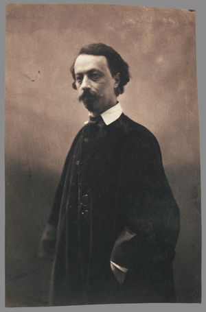 M. Jules de Premaray, courrier des theatres (theatre messenger); Nadar [Gaspard Felix Tournachon], French, 1820 - 1910; 1857; Salted paper print; Image: 23.5 x 15.3 cm (9 1/4 x 6 in.) -