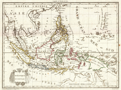 1810, Tardieu Map of the East Indies, Singapore, Southeast Asia, Sumatra, Borneo, Java