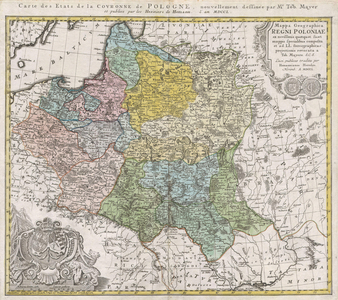 1750, Homann Heirs Map of Poland