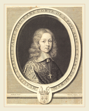 Robert Nanteuil, French (1623-1678), Charles-Paris d'Orleans-Longueville, Comte de Saint-Pol, 1660, engraving ©LisztCollection/Leemage