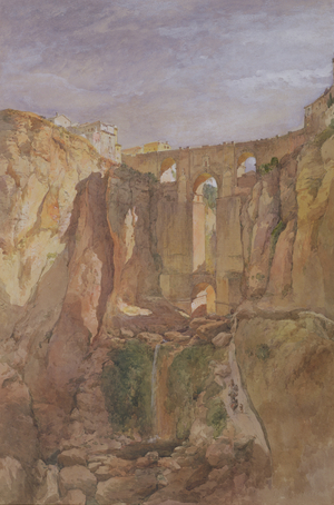 The Gorge, Ronda, Spain (w/c & gouache on paper)