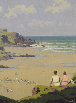 Summerleaze Beach (oil on canvas)