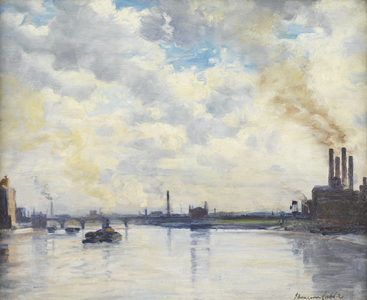 Chelsea Reach (oil on panel)