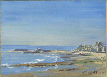 Lyme Regis, 1939 (oil on canvas laid down on board)