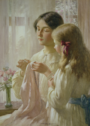 The Lesson (w/c and bodycolour on paper)