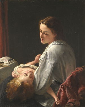 The Lesson, 1865 (oil on canvas)