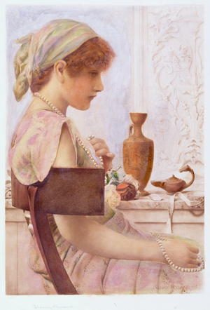 Girl with Pearls, 1897 (w/c over photogravure)