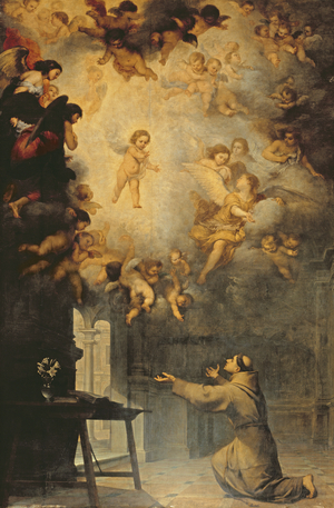 Vision of St. Anthony of Padua (1195-1231) (oil on panel)