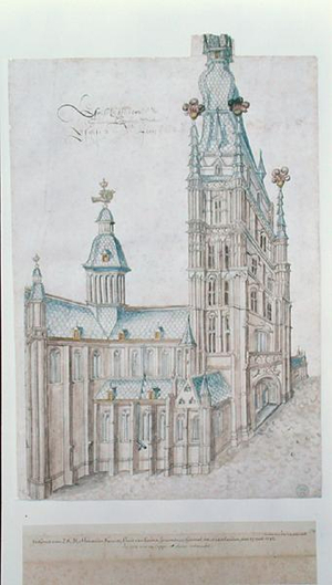 St. Bavo Cathedral (w/c on paper)