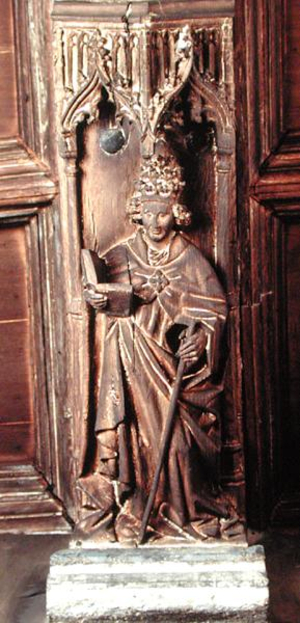 St. Gregory, one of the Four Latin Fathers of the Church (wood)