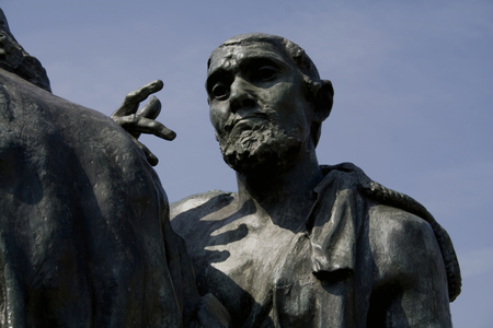 Detail of The Burghers of Calais, completed 1889 (bronze) (see 340531)