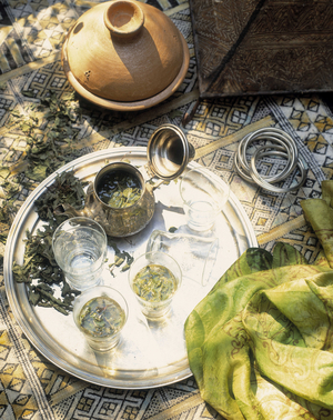 Still life, art of tea and herbal tea.