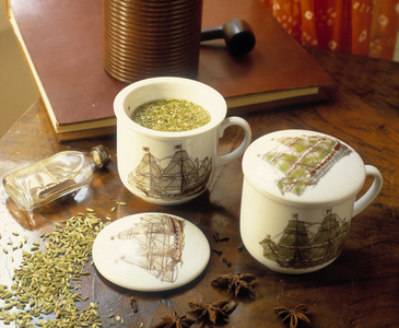 Still life, art of tea and herbal tea.