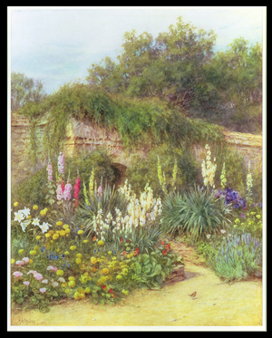 In Munstead Wood Garden, Gertrude Jekyll's Garden, Godalming, Surrey (pencil & w/c on paper)