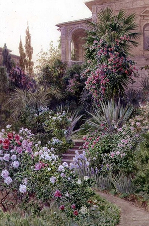The Garden of an Italian Villa, 1912 (watercolour)
