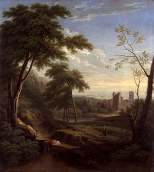 Classical Landscape (oil on canvas)