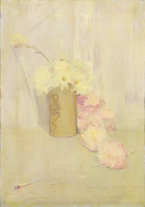 Smoke and Chrysanthemum Flowers, 1890 (oil on canvas)