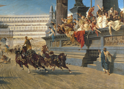The Chariot Race, c.1882 (oil on canvas) (detail of 201093)